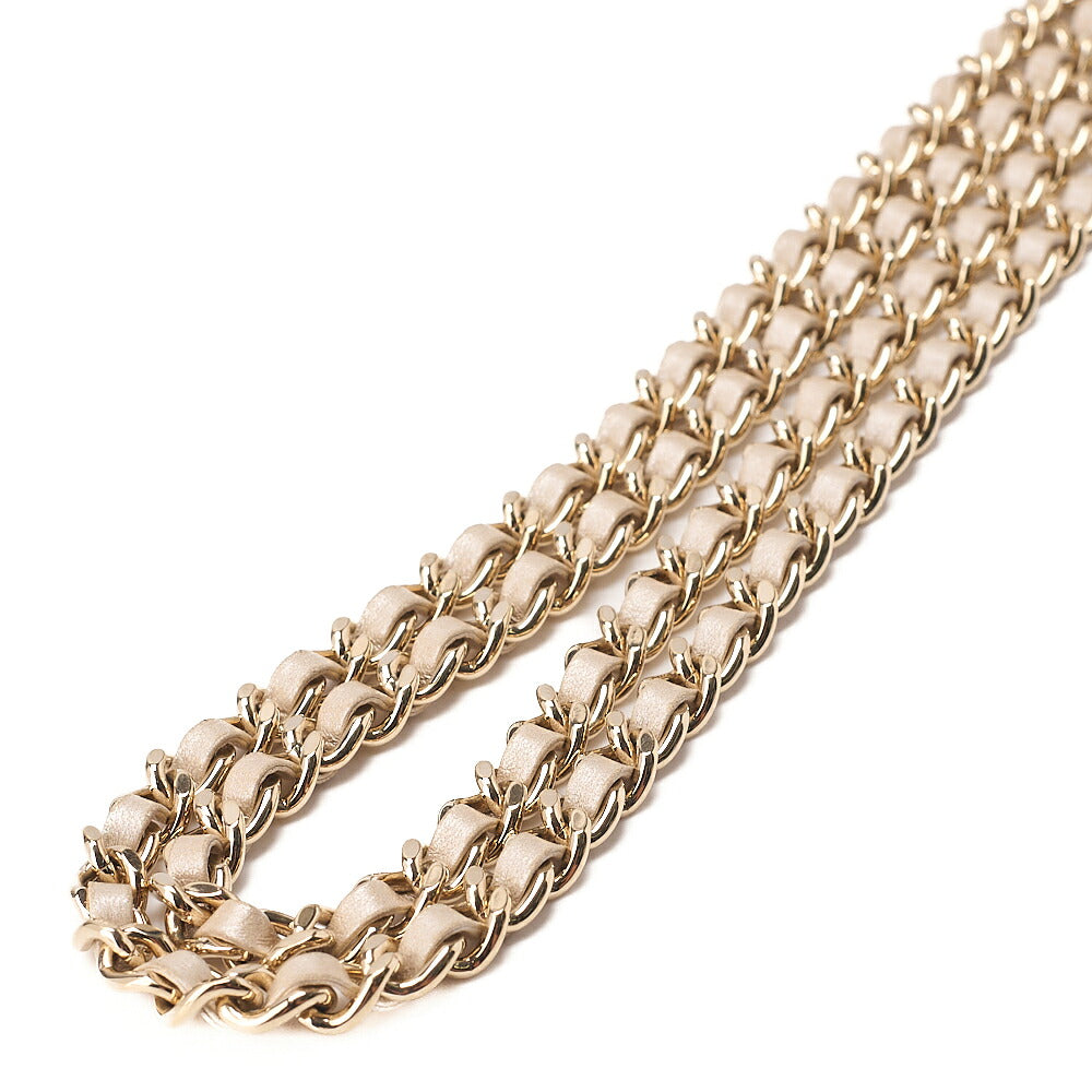 CHANEL Lambskin Minimat Telass? Peace Sign Motif Single Flap Chain Shoulder Gold Gold-Tone Hardware, Pre-Owned
