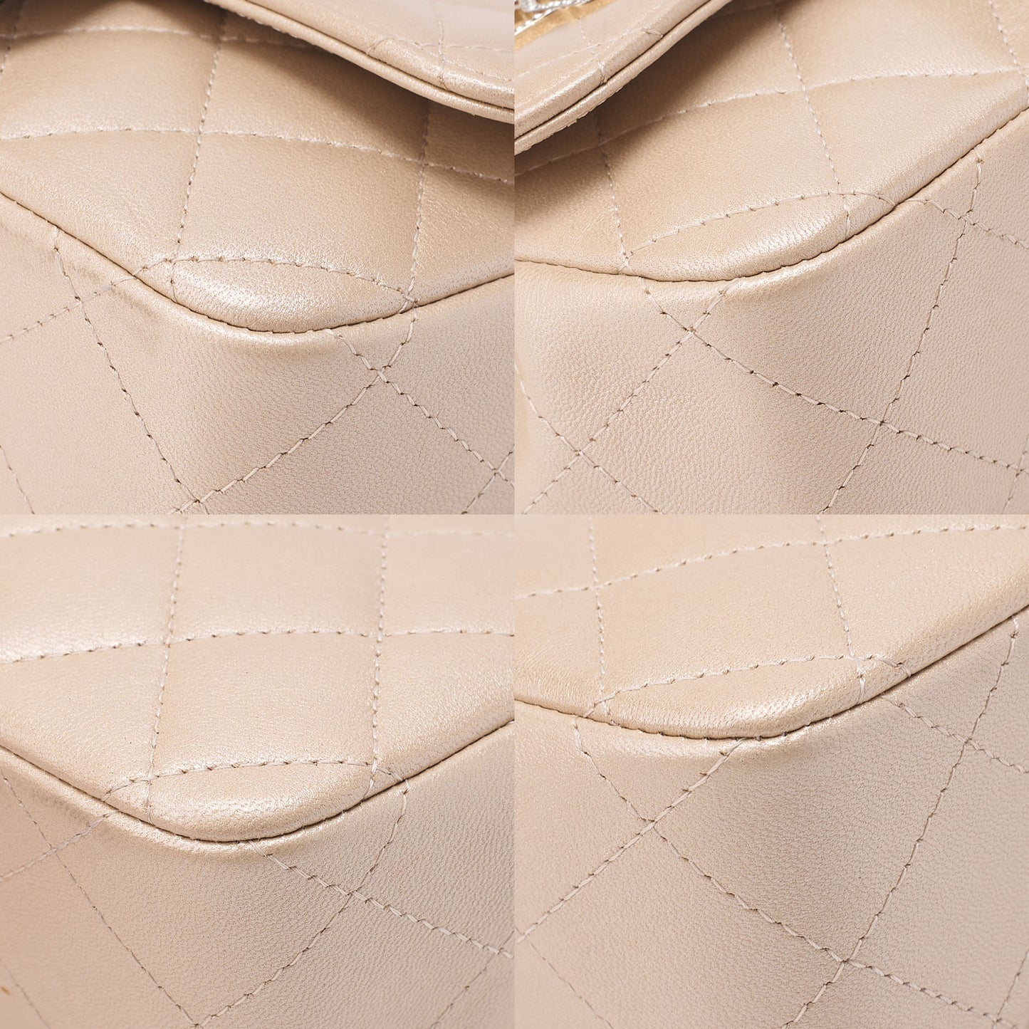 CHANEL Lambskin Minimat Telass? Peace Sign Motif Single Flap Chain Shoulder Gold Gold-Tone Hardware, Pre-Owned
