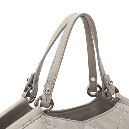CHANEL Sparkle Leather Coco Mark 2-Way Chain Shoulder Gray (Silver Hardware) Ladies' Bag [Used] [Free Shipping]