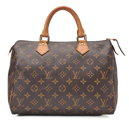 LOUIS VUITTON Louis Vuitton Monogram Speedy 30 Handbag M41526 Brown Gold-Tone Hardware, Pre-Owned
