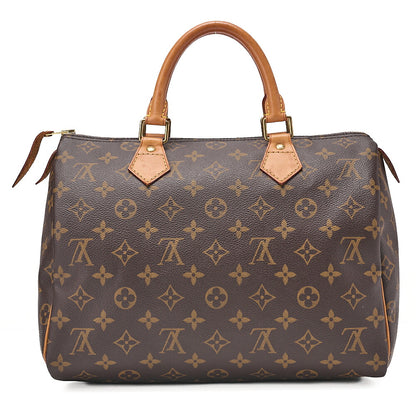 LOUIS VUITTON Louis Vuitton Monogram Speedy 30 Handbag M41526 Brown Gold-Tone Hardware, Pre-Owned