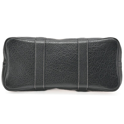 Hermes Hermes Garden Party TPM Borduc Ribbon 2006 Limited Handbag Toile Ash Clay x Black Silver-Tone Hardware, Pre-Owned