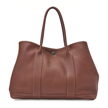 Hermes Hermes Garden Party PM Negonda Tote Bag Brown Silver -Tone Hardware, Pre-Owned