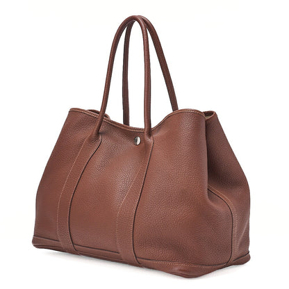 Hermes Hermes Garden Party PM Negonda Tote Bag Brown Silver -Tone Hardware, Pre-Owned