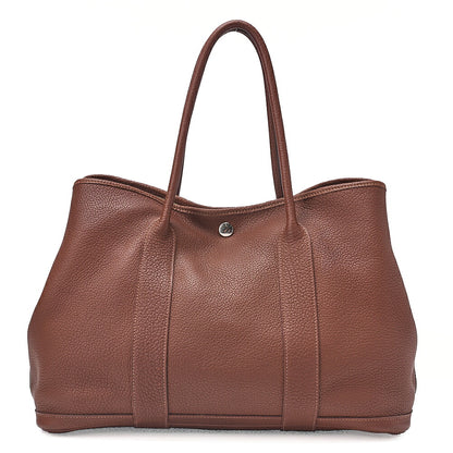 Hermes Hermes Garden Party PM Negonda Tote Bag Brown Silver -Tone Hardware, Pre-Owned
