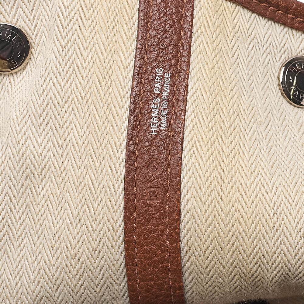 Hermes Hermes Garden Party PM Negonda Tote Bag Brown Silver -Tone Hardware, Pre-Owned