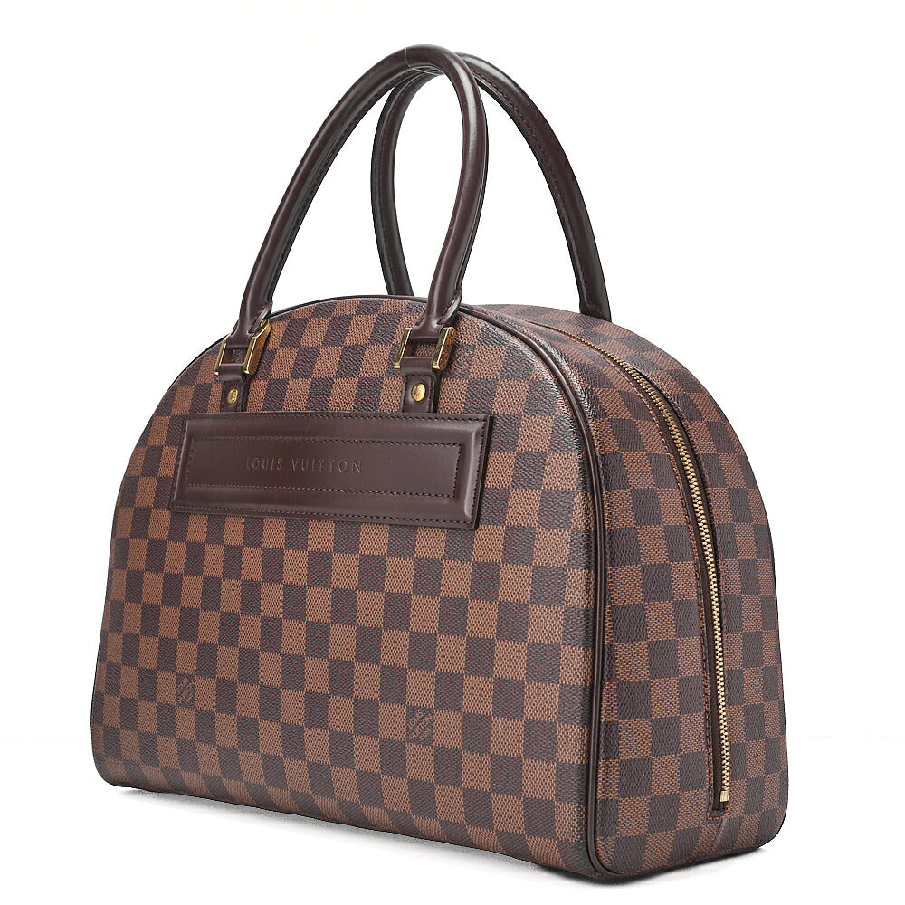 LOUIS VUITTON Louis Vuitton Damier Norita Handbag N41455 Brown Gold-Tone Hardware, Pre-Owned