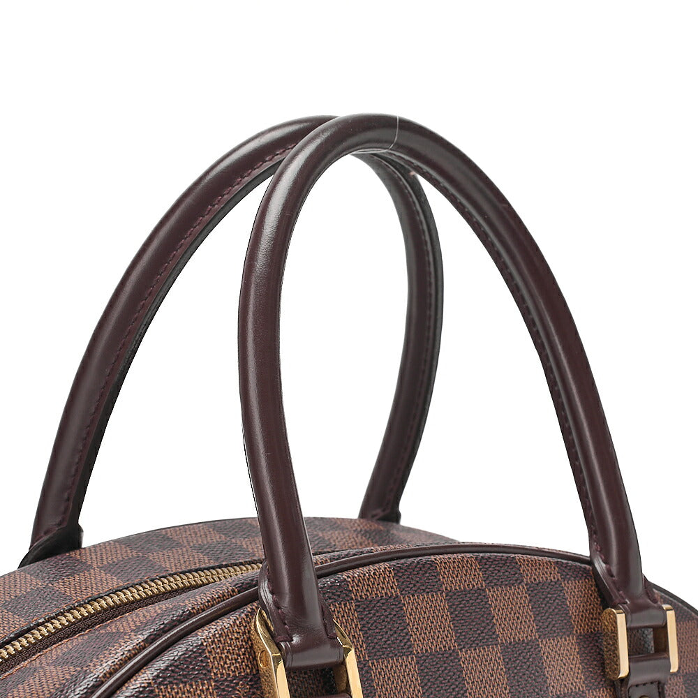 LOUIS VUITTON Louis Vuitton Damier Norita Handbag N41455 Brown Gold-Tone Hardware, Pre-Owned