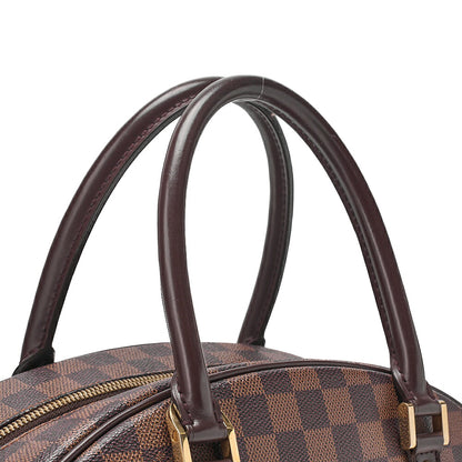 LOUIS VUITTON Louis Vuitton Damier Norita Handbag N41455 Brown Gold-Tone Hardware, Pre-Owned