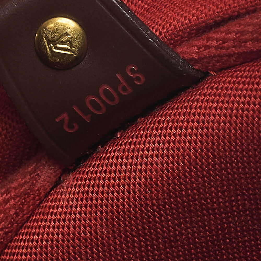 LOUIS VUITTON Louis Vuitton Damier Norita Handbag N41455 Brown Gold-Tone Hardware, Pre-Owned