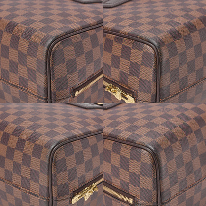 LOUIS VUITTON Louis Vuitton Damier Norita Handbag N41455 Brown Gold-Tone Hardware, Pre-Owned
