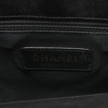 CHANEL Lambskin V-Stitch 2-way Chain Shoulder Black Gold-Tone Hardware, Pre-Owned