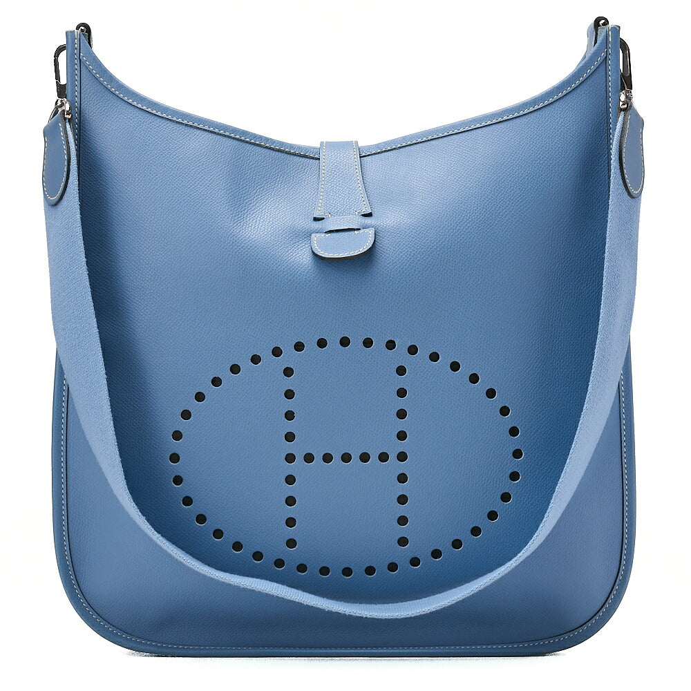 Hermes Hermes Evelyn 2GM Epson Shoulder Bag BlueJean Silver-Tone Hardware, Pre-Owned