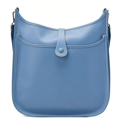 Hermes Hermes Evelyn 2GM Epson Shoulder Bag BlueJean Silver-Tone Hardware, Pre-Owned