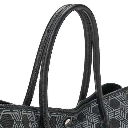 Hermes Hermes Garden Party PM Toile Saw Ash Tote Bag Black x Gray Silver-Tone Hardware, Pre-Owned