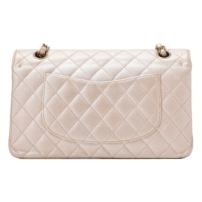 CHANEL Caviar Skin Matelasse 25cm W Flap Chain Shoulder Gold Gold-Tone Hardware, Pre-Owned