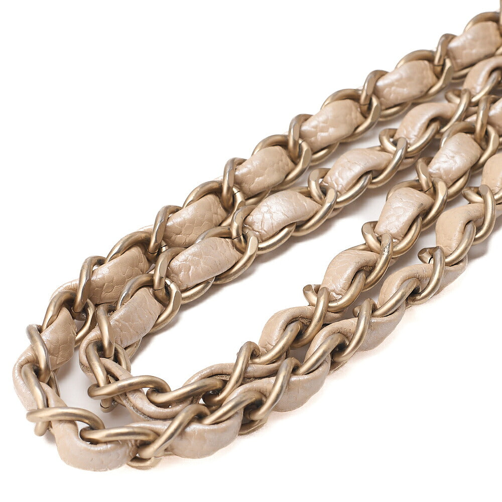 CHANEL Caviar Skin Matelasse 25cm W Flap Chain Shoulder Gold Gold-Tone Hardware, Pre-Owned