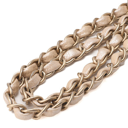 CHANEL Caviar Skin Matelasse 25cm W Flap Chain Shoulder Gold Gold-Tone Hardware, Pre-Owned