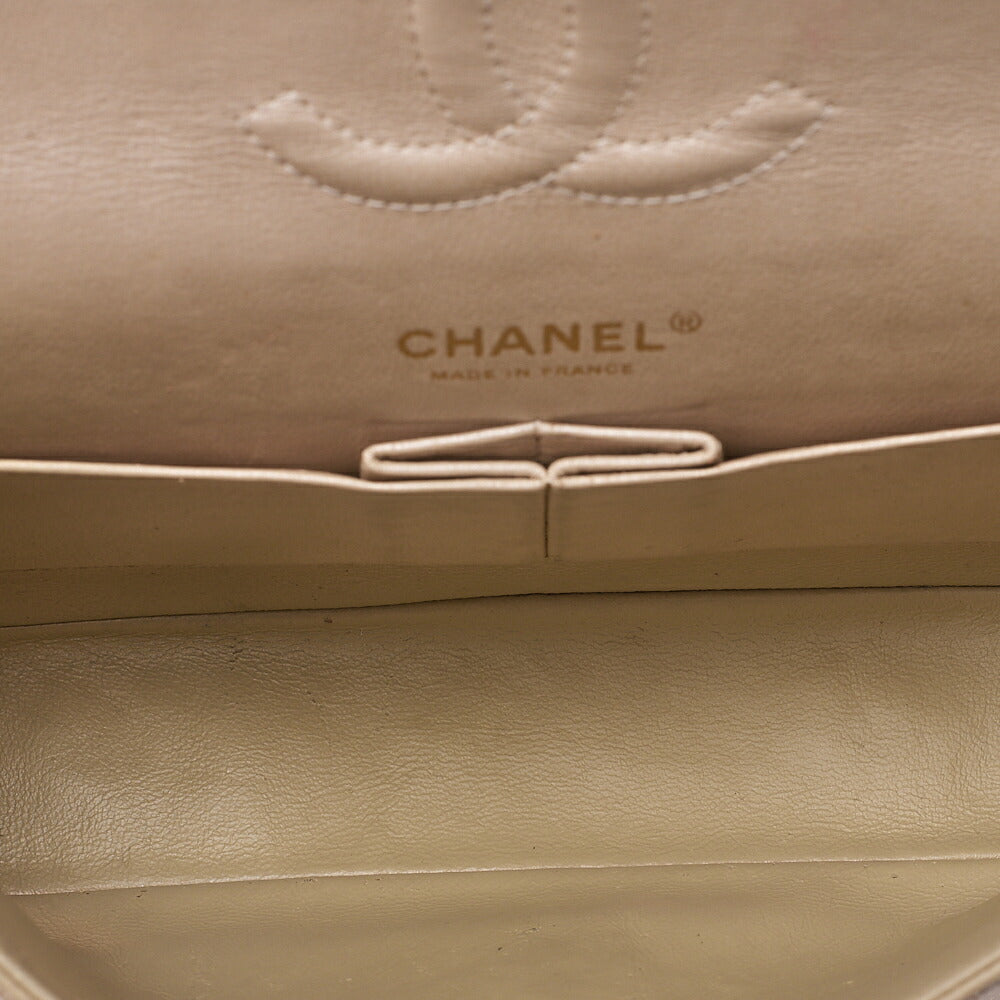 CHANEL Caviar Skin Matelasse 25cm W Flap Chain Shoulder Gold Gold-Tone Hardware, Pre-Owned