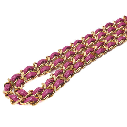 CHANEL Suede Matelasse Fringe Chain Shoulder Purple Gold -Tone Hardware, Pre-Owned
