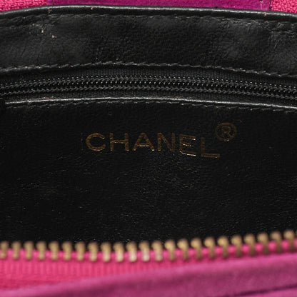 CHANEL Suede Matelasse Fringe Chain Shoulder Purple Gold -Tone Hardware, Pre-Owned