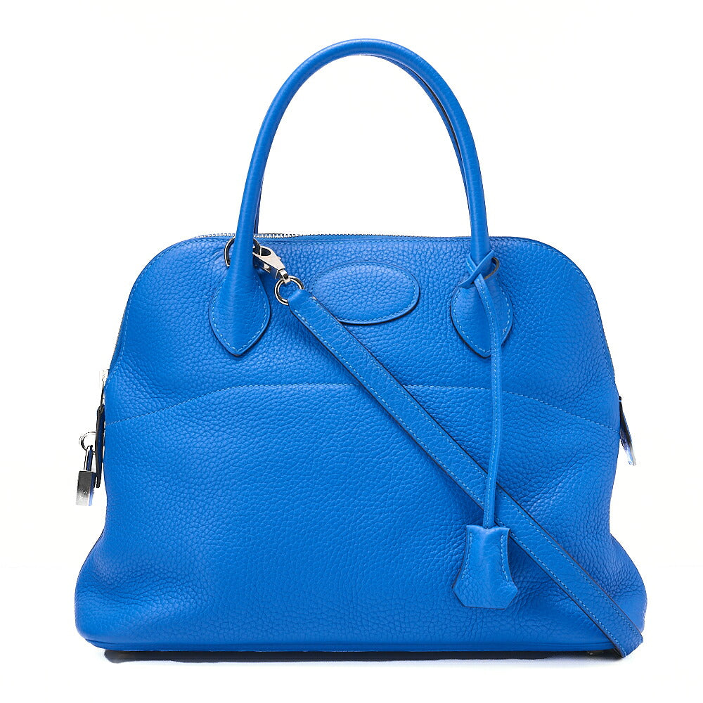 Hermes Bolide 31 Taurillon 2WAY Shoulder Bleu Zanzibar Silver-Tone Hardware, Pre-Owned