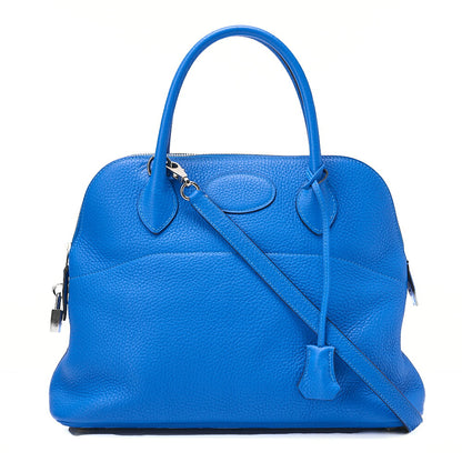 Hermes Bolide 31 Taurillon 2WAY Shoulder Bleu Zanzibar Silver-Tone Hardware, Pre-Owned