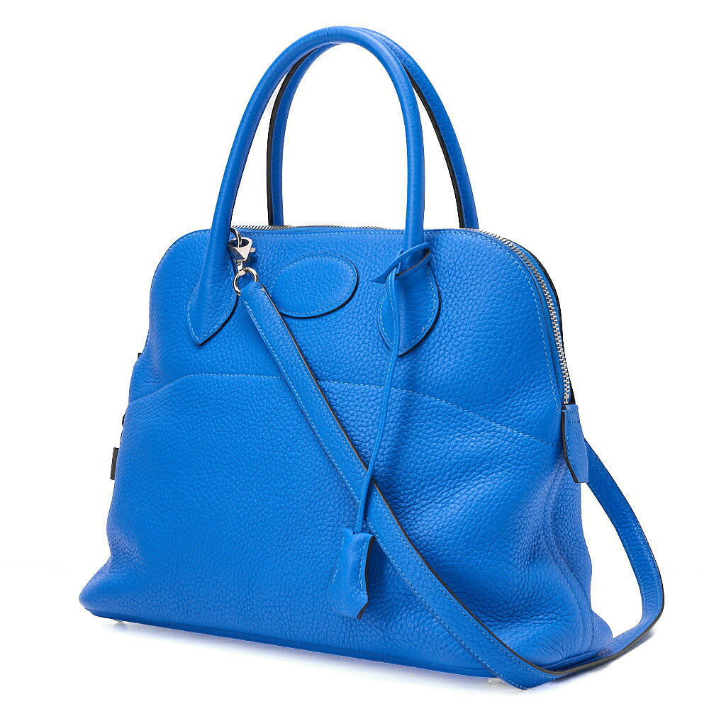 Hermes Bolide 31 Taurillon 2WAY Shoulder Bleu Zanzibar Silver-Tone Hardware, Pre-Owned
