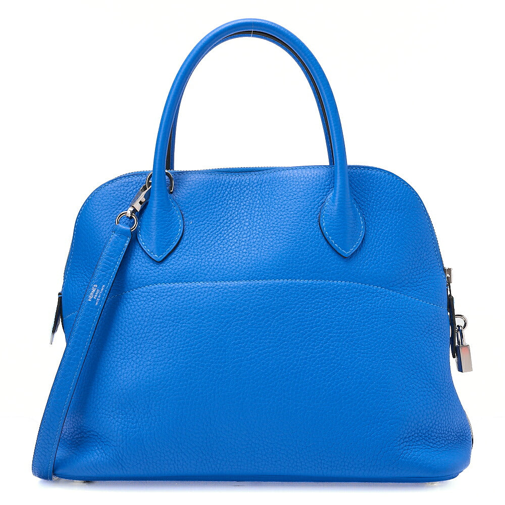 Hermes Bolide 31 Taurillon 2WAY Shoulder Bleu Zanzibar Silver-Tone Hardware, Pre-Owned