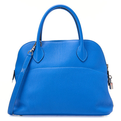 Hermes Bolide 31 Taurillon 2WAY Shoulder Bleu Zanzibar Silver-Tone Hardware, Pre-Owned