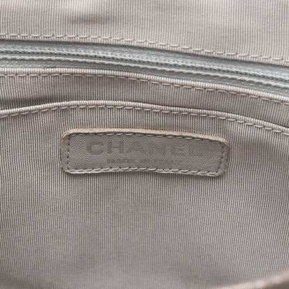 CHANEL Matelasse Turn Lock Chain Backpack Super Crew Leather Silver Silver-Tone Hardware, Pre-Owned