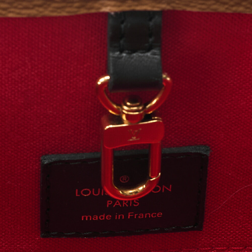 LOUIS VUITTON On the Go GM Leather Tote Bag Monogram Giant x Monogram Reverse Gold-Tone Hardware, Pre-Owned
