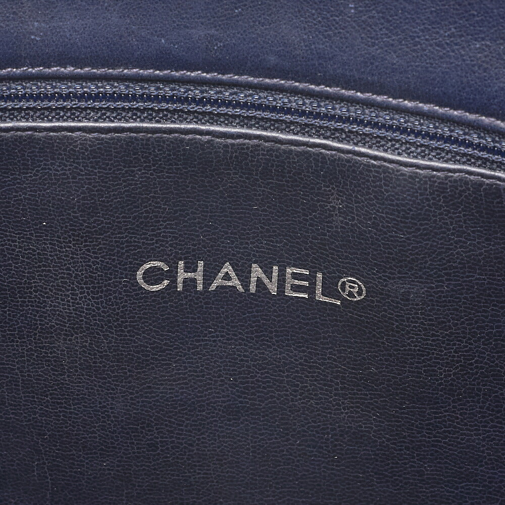 CHANEL Matelasse Double Chain Shoulder Lambskin Navy Gold-Tone Hardware, Pre-Owned