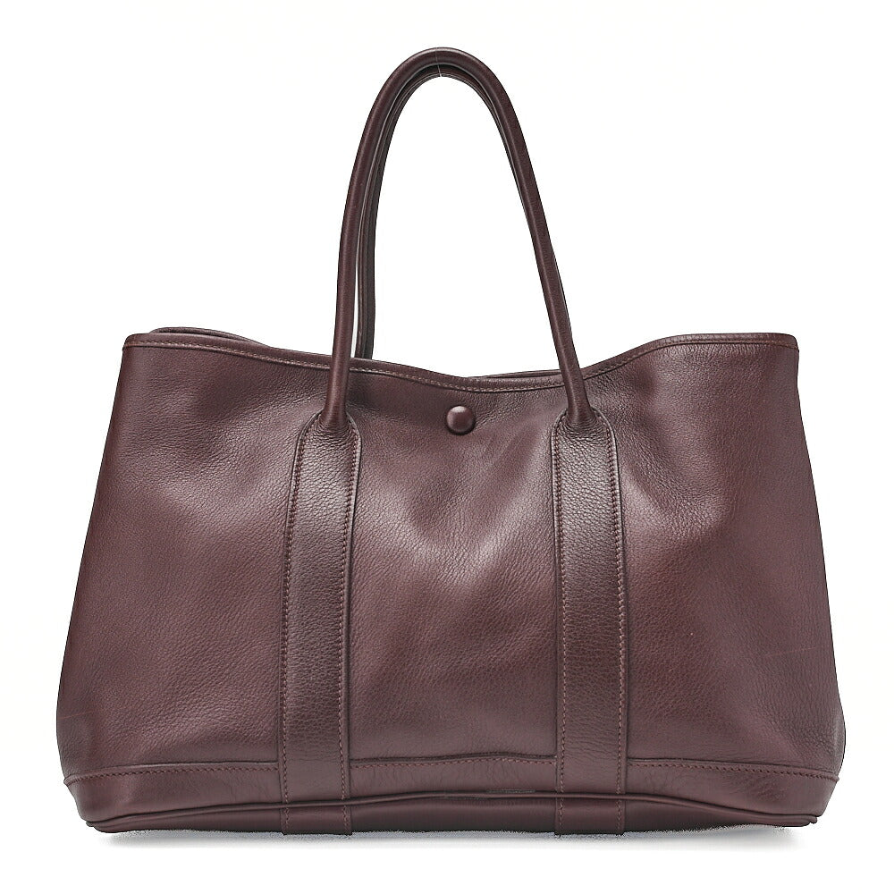 HERMES Garden Twillie TPM Swift Tote Bag Havana Silver-Tone Hardware, Pre-Owned