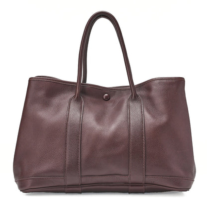 HERMES Garden Twillie TPM Swift Tote Bag Havana Silver-Tone Hardware, Pre-Owned