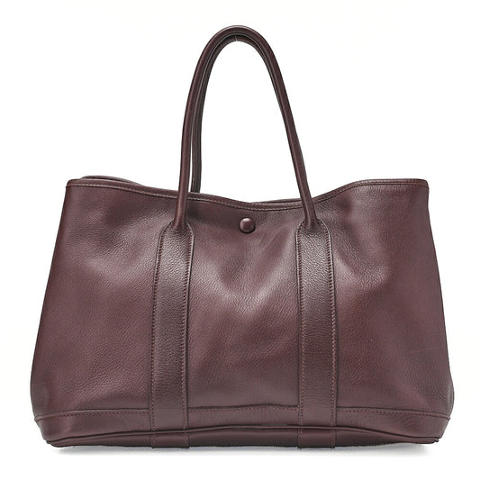 HERMES Garden Twillie TPM Swift Tote Bag Havana Silver-Tone Hardware, Pre-Owned