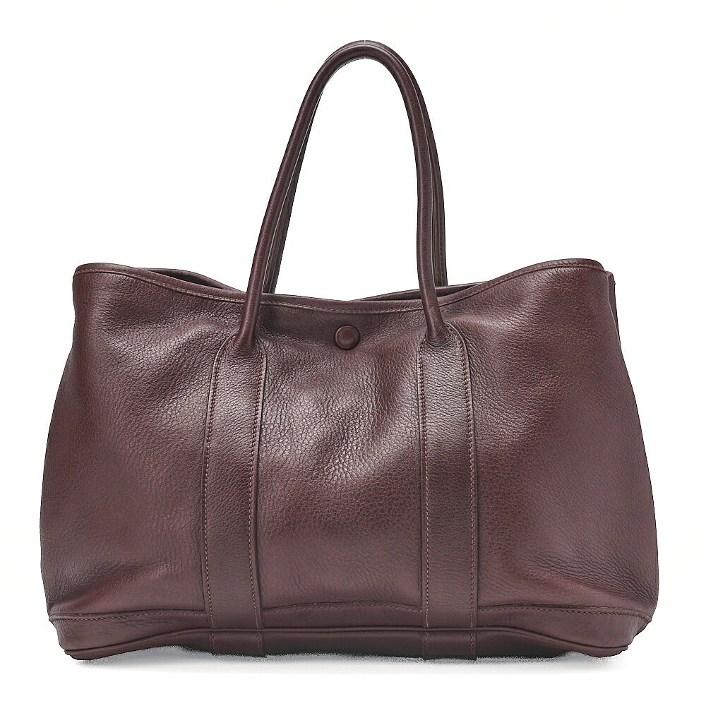 HERMES Garden Twillie TPM Swift Tote Bag Havana Silver-Tone Hardware, Pre-Owned