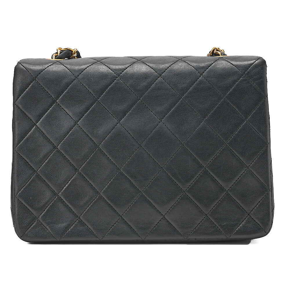 CHANEL Chain Shoulder Bag Minimat Telass? 20cm Lambskin Black Gold-Tone Hardware, Pre-Owned