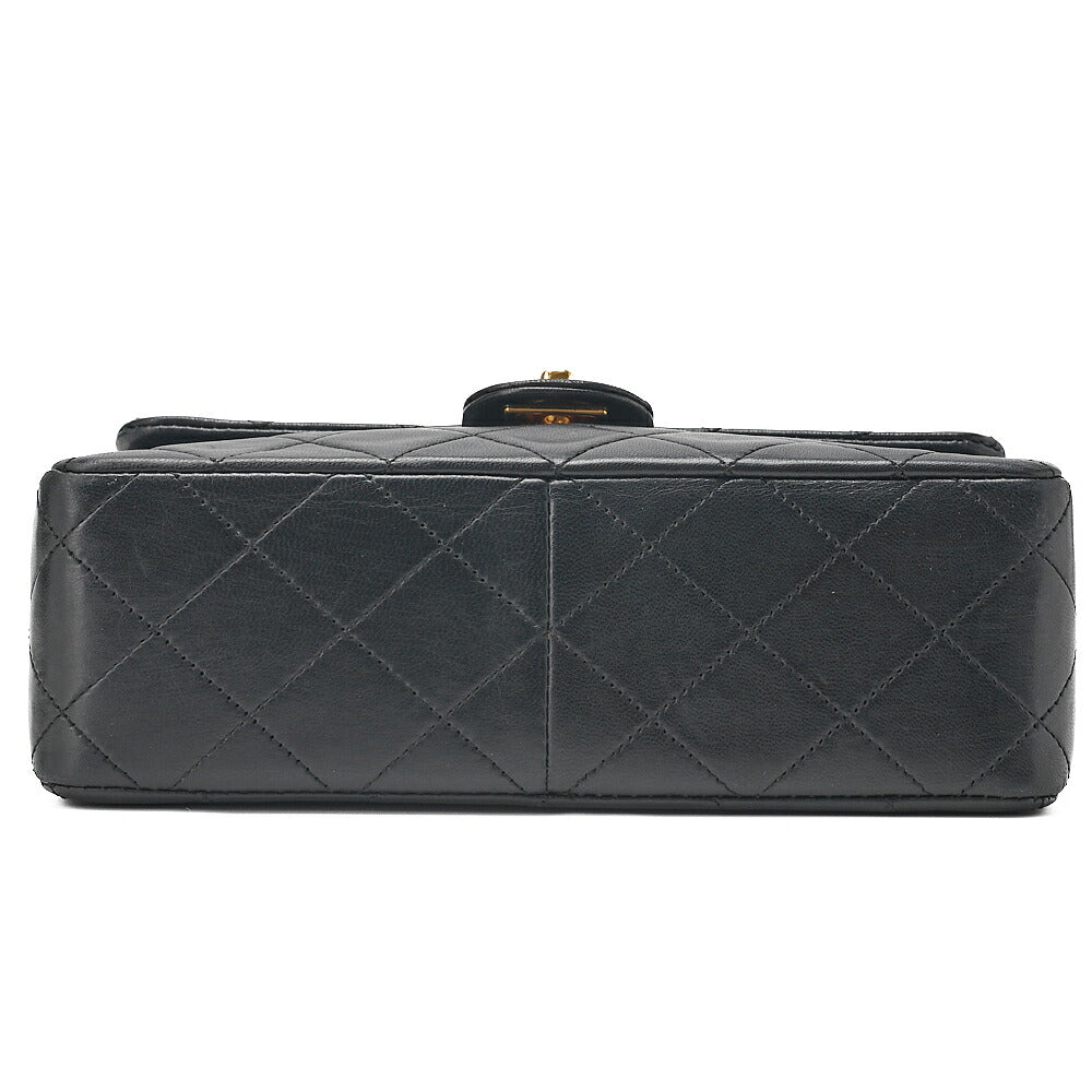 CHANEL Chain Shoulder Bag Minimat Telass? 20cm Lambskin Black Gold-Tone Hardware, Pre-Owned