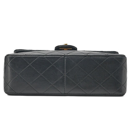 CHANEL Chain Shoulder Bag Minimat Telass? 20cm Lambskin Black Gold-Tone Hardware, Pre-Owned