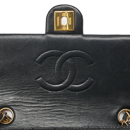 CHANEL Chain Shoulder Bag Minimat Telass? 20cm Lambskin Black Gold-Tone Hardware, Pre-Owned