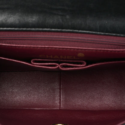 CHANEL Chain Shoulder Bag Minimat Telass? 20cm Lambskin Black Gold-Tone Hardware, Pre-Owned