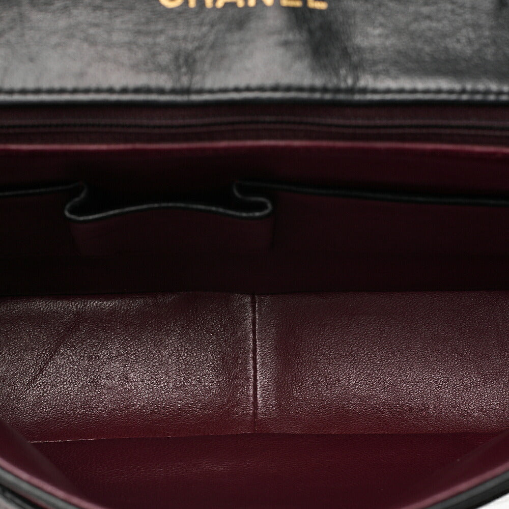 CHANEL Chain Shoulder Bag Matelasse Bicolor Lambskin Black x Red Gold-Tone Hardware, Pre-Owned