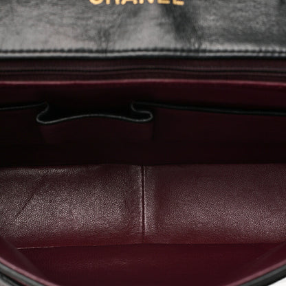 CHANEL Chain Shoulder Bag Matelasse Bicolor Lambskin Black x Red Gold-Tone Hardware, Pre-Owned