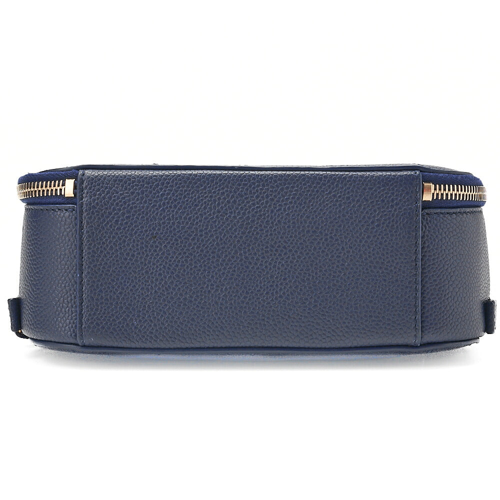 CHANEL Matelasse Caviar Skin 2WAY Chain Shoulder Navy Gold-Tone Hardware, Pre-Owned