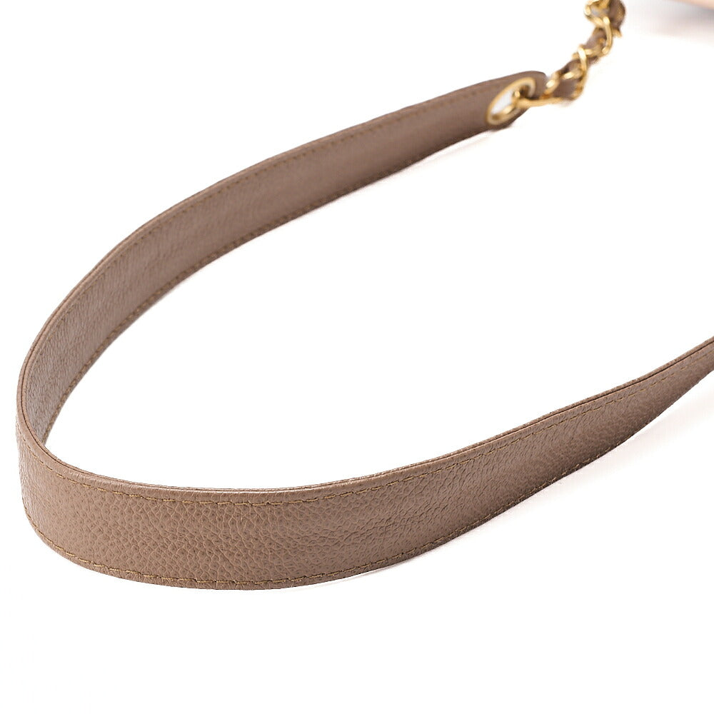 CHANEL Caviar Skin Triple Coco Turn Lock Chain Shoulder Bag Brown Gold-Tone Hardware, Pre-Owned