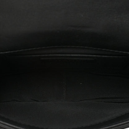 CHANEL Lambskin Mini Matelasse Camellia Turnlock Single Chain Shoulder Black Gold-Tone Hardware, Pre-Owned