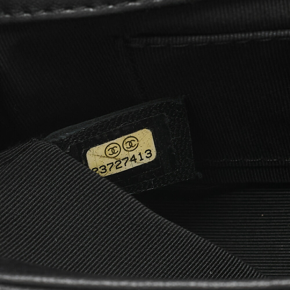 CHANEL Lambskin Mini Matelasse Camellia Turnlock Single Chain Shoulder Black Gold-Tone Hardware, Pre-Owned