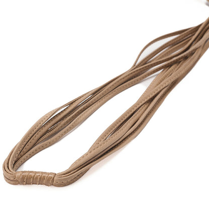 CHANEL Chanel Matelasse Coco Mark Fringe Chain Shoulder Lambskin Beige Gold-Tone Hardware, Pre-Owned
