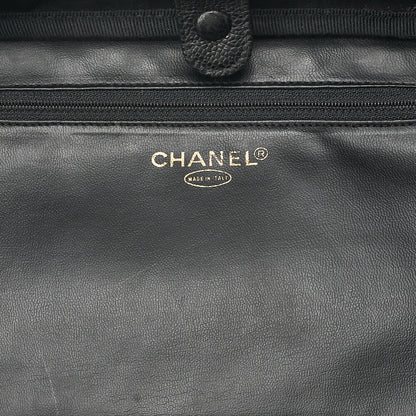 CHANEL Shoulder Bag Coco Mark Vanity 2-way Caviar Skin Black Gold-Tone Hardware, Pre-Owned